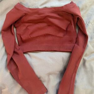 Zara Women's Maroon Off-Shoulder Burgundy Top (BRAND NEW)